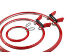 Nurge Premium Quality, Metal Spring Tension Embroidery Hoops, Cross Stich Hoop, Darning Hoops, Embroidery Tension Shed (Red, Siz