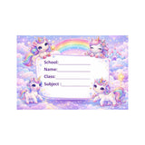 School Notebook Name Labels, Cute Rainbow Design, SelfAdhesive, 3X2 Inch, Pack Of 10