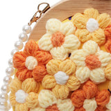 Snappsy Crochet Bag Casual Flowers Knitted Phone Wallet Purse Trendy Crossbody Purse Yellow