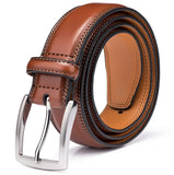 MenS Genuine Leather Dress Belt With Premium Quality Classic & Fashion Design For Work Business And Casual (Esbrown, 42)