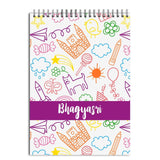 Funcart Customized Drawing File For Office/School Doodle Theme Personalized Name 100 Gsm Paper 7.5 * 11 Inches Digital