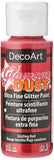 DecoArt Glamour Dust 2Ounce Sizzling Red Glitter Paint