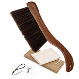 Hand Broom Dust Brush, Wooden Bench Brush with Firm Yet Flexible Bristles