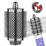 SWAZVAC Round Volumizing Brush for Airwrap, Large Size Hair Styler Attachment, Metal Gray