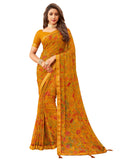 Satrani Womens Polyester Saree (1976ST513_Yellow)