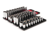 TEKTON 1/2 Inch Drive 6Point Socket Set with Rails, 78Piece (3/815/16 in., 1032 mm) | SHD92215