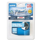 Brother Genuine P-Touch TZe White Print on Blue Label Tape (TZe545), Laminated, 3/4in x 26.2ft (18mm x 8m), for Select P-Touch L