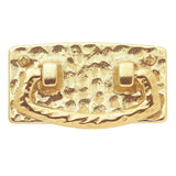 Renovators Supply Manufacturing Vintage Bright Solid Brass Mission Bail Pull Hammered Design 2.5 Boring