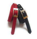 WomenS Formal Casual Denim Material Jeans Belts (Black And Red), 2Pcs