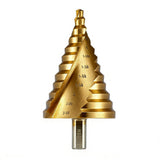 Anfrere Large Step Drill Bit, 1/4 to 2-3/8 inch High Speed Steel Drill Cone Bits for Sheet Metal Hole Drilling Cutting, Sprial U