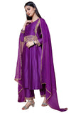 Gosriki Women'S Rayon Blend Straight Embroidered Kurta With Pant & Dupatta (Anindita Begani-Gs_Xl_Begani_X-Large),Begani,,B0DK9P9QSW