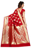 Sugathari Womens Banarasi Saree Pure Kanjivaram Silk Saree Soft New Ladies 2023 Design Wear Pattu Sarees Latest Cotton Party Sari Collections With Blouse Piece For Wedding Sadi (Pari 6 Red)