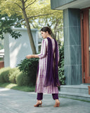 Anni Designer Women'S Rayon Viscose Printed Straight Kurta With Pant & Dupatta (Tiedye Begani-Vks04_4Xl_Violet_Xxxx-Large),Violet,4XL,,,