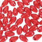 PATIKIL 10mm Faceted Glass Beads, 100 Pcs Red Bicone Birthstone Bead Vertical Hole for DIY Crafting Bracelet Necklace Jewelry Ma