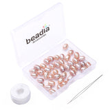 BEADIA Natural Pearl Beads Rice 6-7mm Purple Freshwater Cultured Loose Gemstone Beads for DIY Jewelry Making 13.8''/Strand HQ
