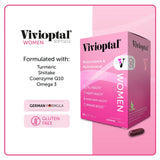 Vivioptal Women, 90 Capsules, CoQ10 & Omega-3, Multivitamin & Multimineral, Gluten Free, German Formula