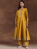 Libas Women'S Silk Blend Kurta Set (277150R Mustard Xs