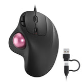 Nulea M509 Trackball Mouse Wired, Ergonomic Design, Easy Thumb Control, Precise & Smooth Tracking, 2-in-1 Interface (Type A &Typ