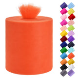 Tulle Fabric Roll, 6by 200 Yards (600FT) Tulle Organza Fabric Spool for DIY Tutu Skirt Baby Shower Decor Wedding Backdrop Cr