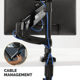 Fellowes Platinum Series Dual And Dual Stacking Monitor Arm For 27 Inch(Stacking) And 32 Inch(Side By Side) Monitors, Full Motio