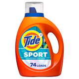 Tide Plus Febreze Sport Odor Defense HE Turbo Clean Liquid Laundry Detergent, 105 fl oz, 74 loads