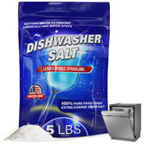IMPRESA Salt for Dishwashers & Water Softener - 80 oz 100% Pure Dishwasher Salt - Prevents Hard Water Residue & Limescale - Comp