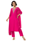 Libas Women'S Silk Blend Kurta Sets (Gs1117_Pink_L)