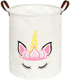 Baby Waterproof Storage Basket Kids Hamper Nursery Bins Organizer Gift Toy Box Laundry Basket for Women Large Canvas Collapsible