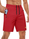 MAGCOMSEN Hiking Shorts for Men Quick Dry Gym Athletic 9 Inch Inseam Running Lightweight Workout Fishing Shorts Tomato Red