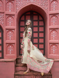 Gosriki Women'S Rayon Blend Straight Printed Kurta With Pant & Dupatta (Actual-Cream-Nre-Gs_S_Cream_Small),Cream,,B0CGD8B8SW