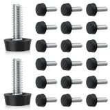 NQEUEPN 20pcs 1/4-20 UNC Thread Furniture Leg Leveler, Adjustable Table Leveling Feet Screw-in Anti-Slip Chair Leg Extender for