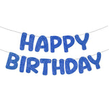 Fulmoon Glitter Pre Strung Happy Birthday Banner No DIY Party Decorations Happy Birthday Sign Decor for Men Women Boy Girls Back