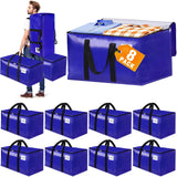 FabSpace 8-Pack Moving Bags with Backpack Straps & Carry Handles, 20 Gallons-76 L Heavy Duty Storage Totes for Space Saving, Fol