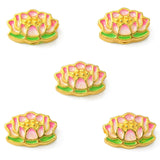 LiQunSweet 20 Pcs Enamel Spacer Bead Lotus Flower Beads for Jewelry Making