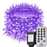 Solhice 60ft Black Light String Lights for Glow Party, 240 LEDs Blacklights Christmas Fairy Lights with Remote Plug in for Bedro