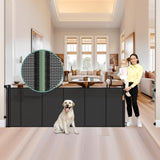 Reinforced 159 Inch Extra Wide Baby Gates for Large Openings Prevent Babies and Dogs from Crawling Through Retractable Baby Gate