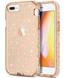 Hython Case for iPhone 8 Plus, iPhone 7 Plus Case, Crystal Clear Glitter Transparent Heavy Duty Defender Protective Bling Sparkl