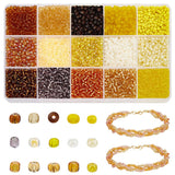 PH PandaHall 4465pcs 15 Colors Glass Seed Beads, 3mm Round Tiny Beads Waist Beads Mini Spacer Beads Small Crystal Beads Loose Be