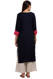 Anni Designer Women'S Black Color Rayon Fancy Long Thread Work Kurti(Kur190072-Xl_Black),Black,XL,,,