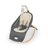 Ingenuity Every Season 2-in-1 Baby Rocker & Seat - Cooling and Warming Fabrics, Detachable Sustainable Wooden Activity Bar, Musi
