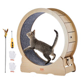 VEVOR Cat Exercise Wheel, Large Cat Treadmill Wheel for Indoor Cats, 35.8 inch Cat Running Wheel with Detachable Carpet and Cat