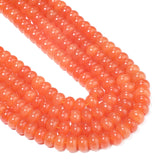 Yochus 75pcs Orange Rondelle Beads for Bracelet Making