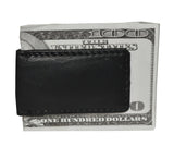 Leatherboss Genuine Leather Strong Money Clip Wallet For Men, Black