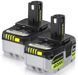 ELECtrysium 2Pack 4AH Replacement for Ryobi 18V ONE + Battery P108 P102 P103 P104 P105 P107 P109 P122 Compatible with Ryobi 18V