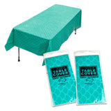GIFTEXPRESS Pack of 2, 54 x 108Plastic Mermaid Table Cover, Tablecloth Party Supplies, Fish Scale Table Cover Decorations fo