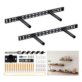 ?????????????? 22 in Floating Shelf Hardware - 22x8 Wall Mounted Hidden Brackets, 2Pcs Thickened Solid Steel Floating Shelf Brac