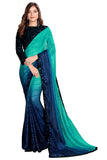 Pratham Blue Womens Silk Saree With Blouse Piece (AM-3099_Blue)