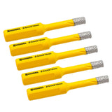 Dry Diamond Core Drill Bit,HIGHDRIL 5Pcs Diameter 6mm 1/4 with Triangle Shank Vacuum Brazed Hole Saw for Concrete Granite Marble
