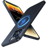 TORRAS Magnetic Slim Fit Designed for iPhone 14 Pro Case, Ultra Thin Strong Magnetic Velvety Touch Anti-Scratch Compatible with