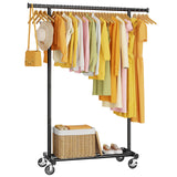 HYSEYY Clothes Rack, Clothing Rack for Hanging Clothes, Rolling Garment Rack Sturdy Coat Rack Portable Wardrobe Rack Metal Close